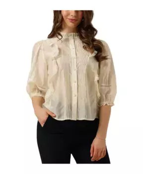 Рубашка модная блузка с 3 и 4 рукавами Lollys Laundry, бежевый