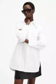Рубашка MOIRA из хлопка AllSaints, белый