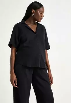 Рубашка MOM CRINKLED Lindex, черный