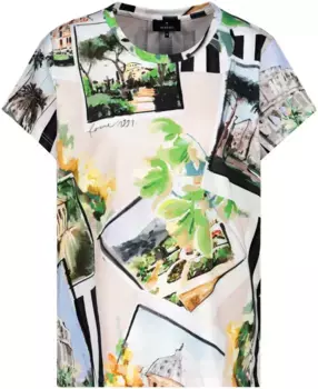 Рубашка Monari с круглым вырезом и фотопринтом, цвет Mehrfarbig