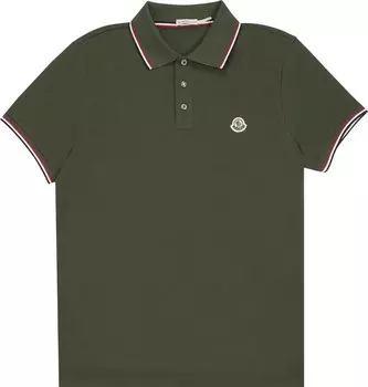 Рубашка Moncler Polo Shirt 'Olive', зеленый