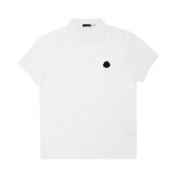 Рубашка Moncler Polo Shirt 'White', белый