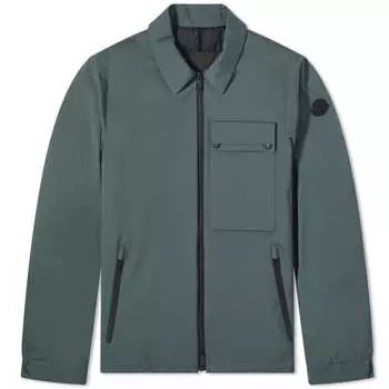 Рубашка Moncler Tortisse Nylon Overshirt, зеленый