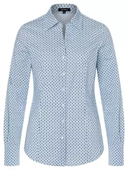 Рубашка MORE & MORE Blouse Billa, темно-синий/светло-синий