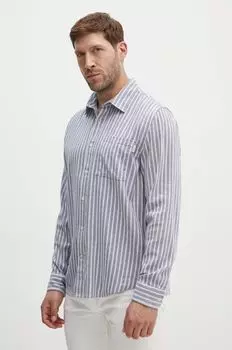 Рубашка MOSEY из смесового льна Pepe Jeans, темно-синий