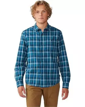 Рубашка Mountain Hardwear Big Cottonwood Canyon Long Sleeve, цвет Dark Caspian Trailhead Plaid