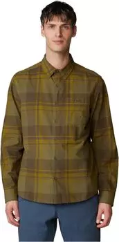 Рубашка Mountain Hardwear Big Cottonwood Long Sleeve Shirt, цвет Combat Green Fireside Plaid