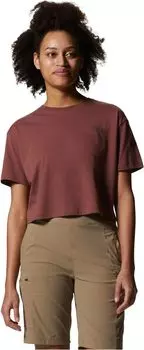 Рубашка Mountain Hardwear Logo Crop Short Sleeve, цвет Clay Earth