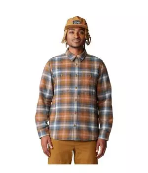Рубашка Mountain Hardwear Plusher Long, цвет Golden Brown Ombre Buffalo Check Print