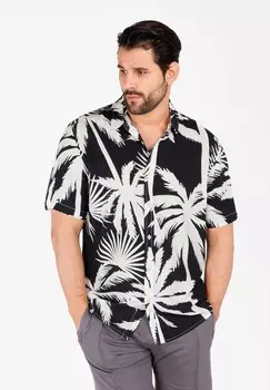 Рубашка MSH PALMS PATTERNED Key Largo, черный