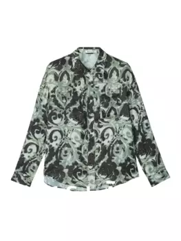 Рубашка Mslan повседневная, зеленый