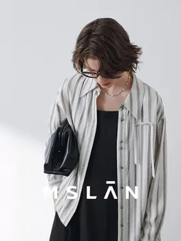 Рубашка MSlan в ретро-стиле, кремовый