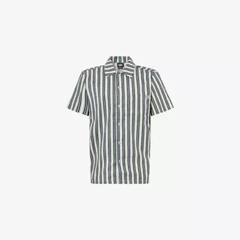 Рубашка Multi stripe work Dickies из ткани в полоску с накладными карманами, зеленый