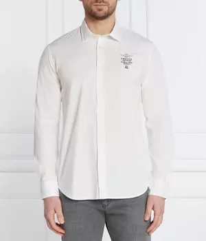 Рубашка мужская Aeronautica Militare с надписью, белый