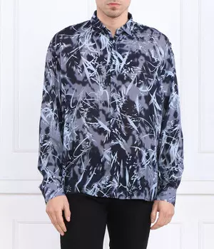 Рубашка мужская Armani Exchange из вискозы с принтом, мультиколор