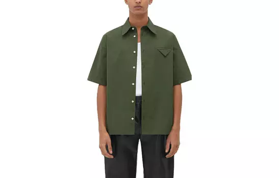 Рубашка мужская армейский зеленый Bottega Veneta, зеленый