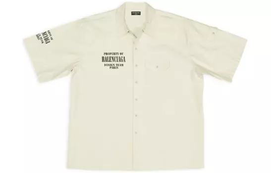 Рубашка мужская Balenciaga, кремовый