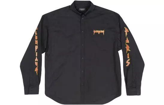 Рубашка мужская Balenciaga Metal Vintage, черный