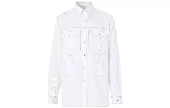 Рубашка мужская белая Burberry, белый