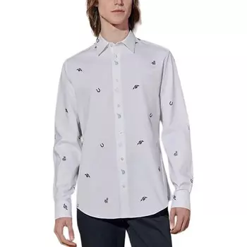 Рубашка мужская белая Hermes, белый