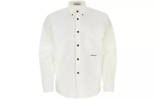 Рубашка мужская белая Stone Island, белый