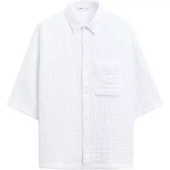 Рубашка мужская белая Zara, белый