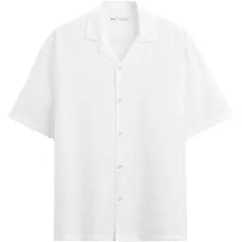 Рубашка мужская белая Zara, белый