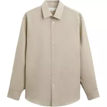Рубашка мужская бежевая Zara, бежевый