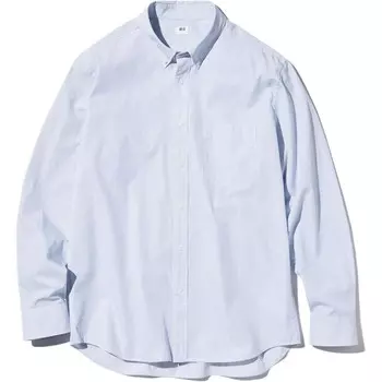 Рубашка мужская бирюзовая Uniqlo, голубой