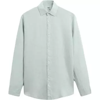 Рубашка мужская бирюзовая Zara, бирюзовый