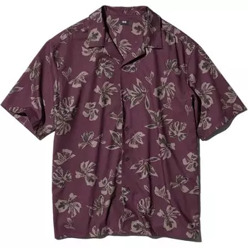 Рубашка мужская бордовая Uniqlo, цвет Burgundy