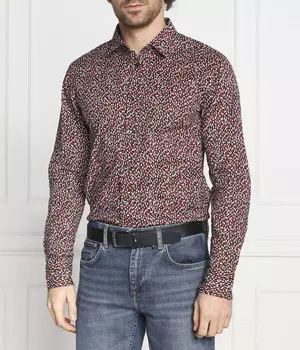 Рубашка мужская Boss Orange с мелким принтом, мультиколор
