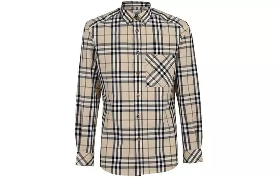 Рубашка мужская Burberry, коричневый