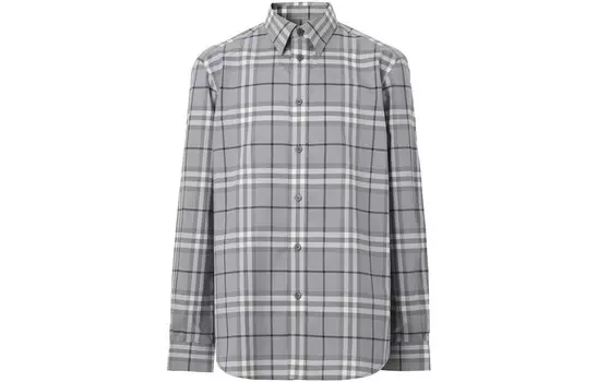 Рубашка мужская Burberry, серый