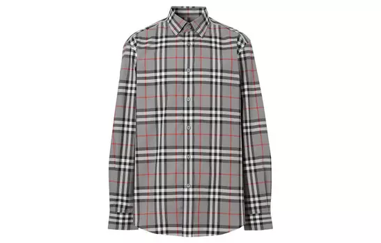 Рубашка мужская Burberry, серый