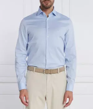 Рубашка мужская Calvin Klein хлопковая однотонная, синий