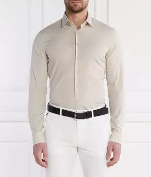 Рубашка мужская Calvin Klein облегающего кроя, бежевый