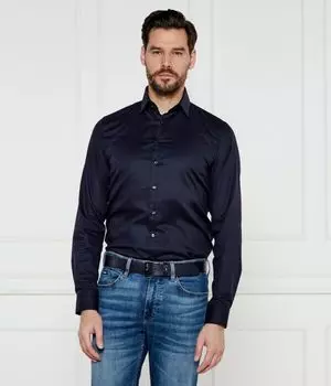 Рубашка мужская Calvin Klein облегающего кроя с отливом, синий