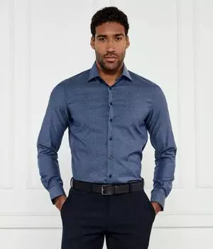 Рубашка мужская Calvin Klein с мелким принтом, синий
