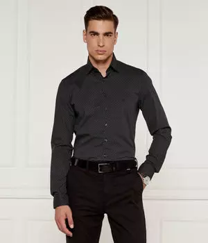 Рубашка мужская Calvin Klein с узором, черный
