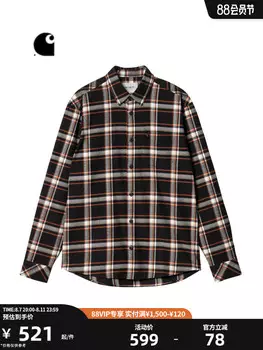 Рубашка мужская Carhartt WIP фланелевая, синий