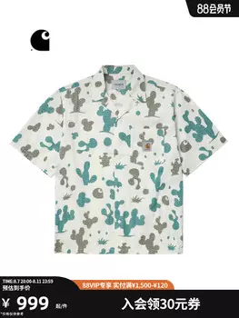 Рубашка мужская Carhartt WIP с принтом и короткими рукавами, черный