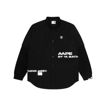 Рубашка мужская черная Aape, черный