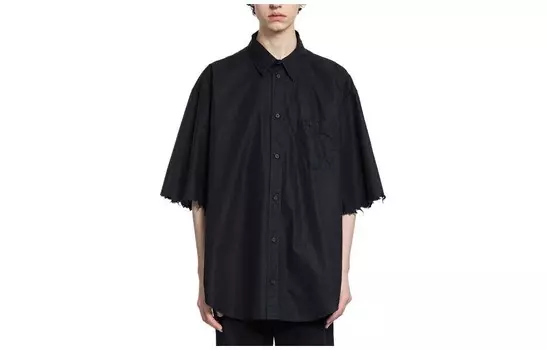 Рубашка мужская черная Balenciaga, черный
