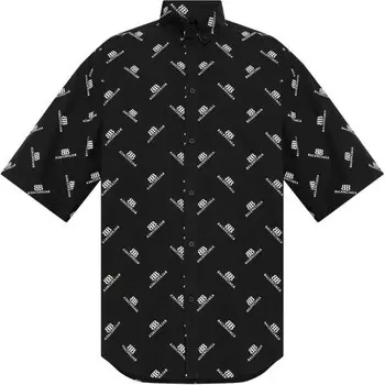 Рубашка мужская черная Balenciaga, черный
