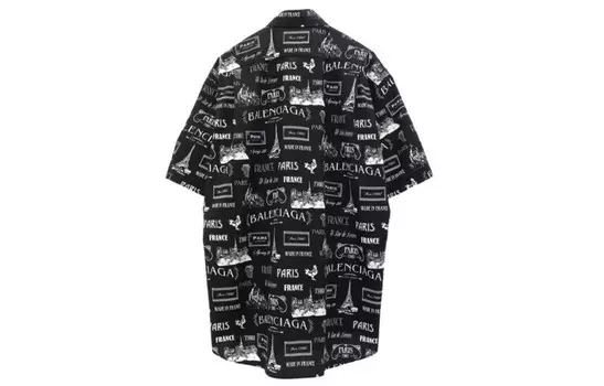 Рубашка мужская черная Balenciaga, черный