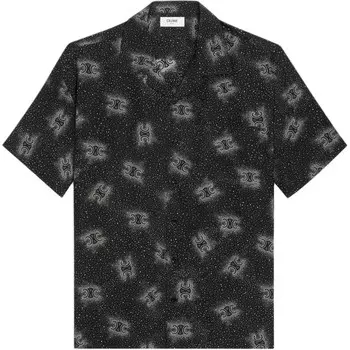 Рубашка мужская черная Celine, черный