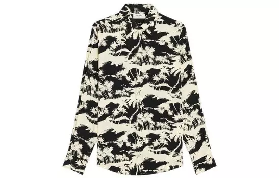 Рубашка мужская черная Celine, черный