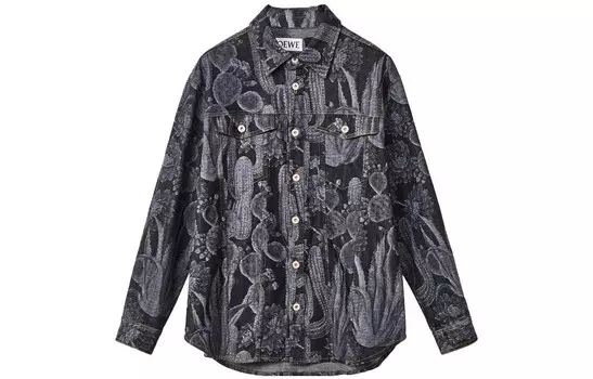 Рубашка мужская черная Loewe, черный