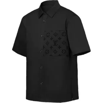 Рубашка мужская черная Louis Vuitton, черный